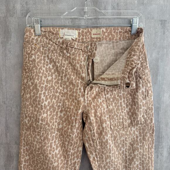 Anthropologie Pants Womens 27 The Wanderer Straight Ankle Utility Linen Blend - Picture 3 of 14